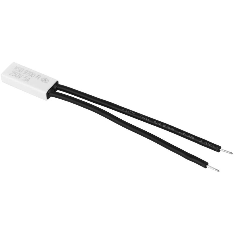 Akozon 10er-packung Öffner-temperaturregler Ksd9700 250v 5a Mit Kunststoffsonde, Thermoschutz, Einstellbar Im Bereich Von 40-100℃