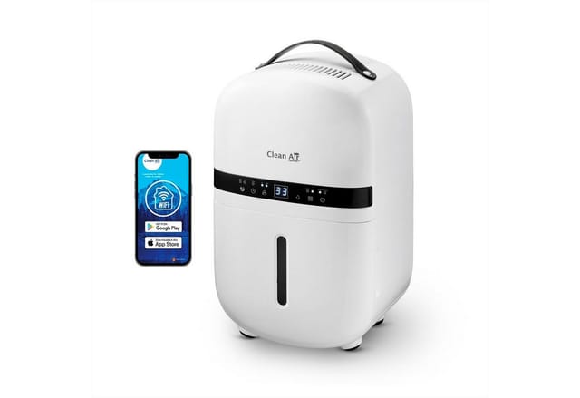 Clean Air Optima Luftentfeuchter Luftentfeuchter CA-702 Smart, für 20 m³ Räume, Entfeuchtung 5 l/Tag, Tank 1,5 l, Clean Air Optima® App