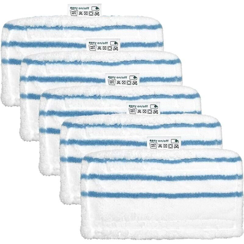 Lot Von 5 Rechteckigen Mikrofaser-lingetten Für Black+decker Balais Vapeur – Alternative Zu Fsmp20 – Authentisches Produkt Für Fsm1630, Fsm1616, Fsm1605, Fsmh13e5, Fsm1321, Fsm1300, Fsmh13151sm Usw