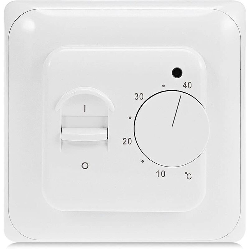 Aimoonsa Manueller Raumthermostat Für Elektrische Fußbodenheizung Mit Sonde, 220 V Ac, 16 A, Mechanischer Thermostatregler Für Fußbodenheizung