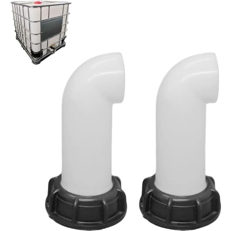 Aimoonsa 2 Stück Wassertank-düsenventil, Wassertankventil, 60-mm-ibc-wassertankadapter, Für Defekte Ibc-tanks (weiß)