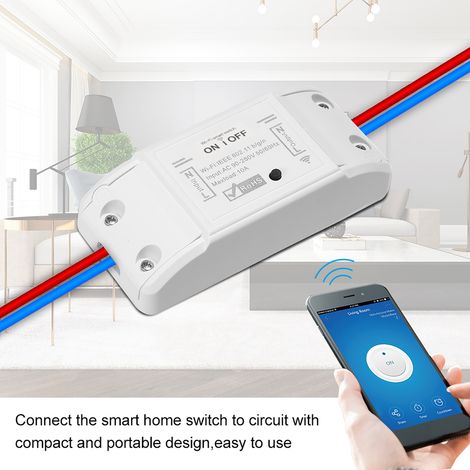 Zoternen Smart Wi-fi-schalter, Kompatibel Mit Amazon Alexa Und Zeitschaltuhr, 10 A/2200 W, Drahtlose Fernbedienung, Steuerung Über Android-/ios-app, Universelles Automatisierungsmodul