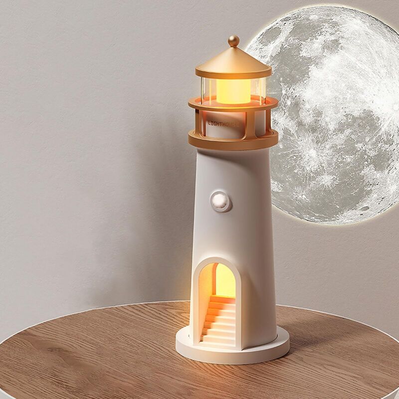 Leuchtturm-dekoration, Leuchtturm Mit Led-beleuchtung, Mondprojektions-leuchtturmlampe, Leuchtfeuer Mit Automatischem Sensor, Geschenkidee Für Weihnachten, Geburtstag, Erntedankfest Oder Valentinstag,