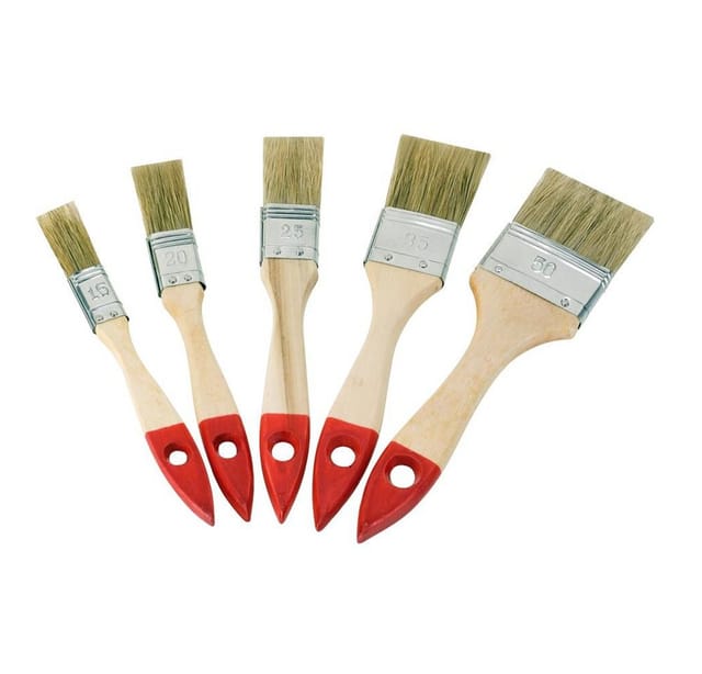 mako Flachpinsel, (5 St), 5-teilig, 15mm, 20mm, 25mm, 35mm, 50mm