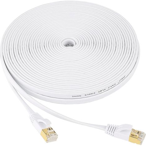 Cat 7 Flaches Ethernet-kabel, 10 M Netzwerkkabel Mit Rj45-stecker, 10 Gbit/s 600 Mhz 8p8c Hochgeschwindigkeits-lan-netzwerkkabel, Kompatibel Mit Cat6/cat5 Und Für Router, Switches, Modems, Tv-boxen Un