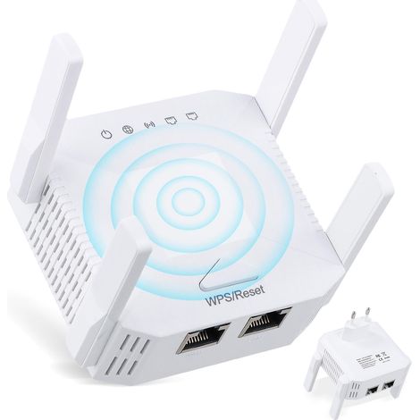 Leistungsstarker 1200-mbit/s-wlan-repeater, Dualband-wlan-verstärker (2,4 Ghz Und 5 Ghz), Repeater-/access-point-/router-modus, 4 Antennen, Wlan-reichweitenverlängerer Kompatibel Mit Allen Internet-bo