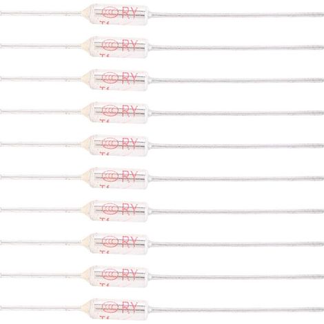 10 Stück Thermosicherungen 250 V 10 A 150 °c, Thermosicherung Mit Metallgehäuse, Temperatursicherung 250 V Ac 10 A Tf 72–250 °c (150 °c/302 °f)