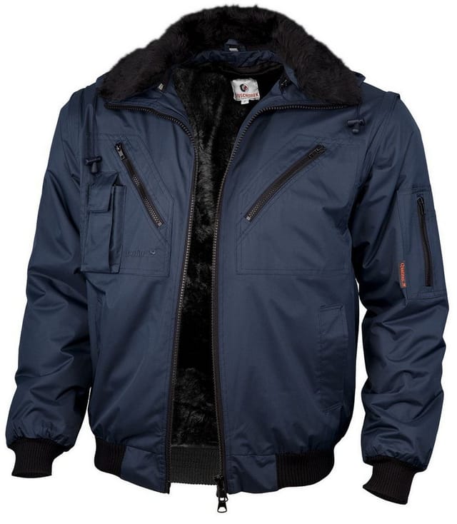 Qualitex Workwear Arbeitsjacke wasserfeste 4-in-1 Arbeitsjacke aus Mischgewebe