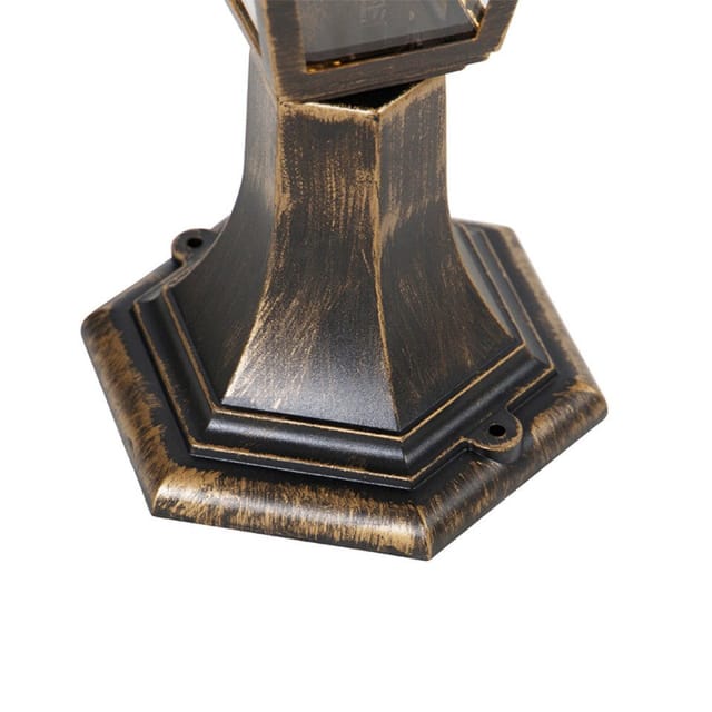 Qazqa Außen-Stehlampe Capital, ohne Leuchtmittel, E27, Gold/Messing, Klassisch / Antik, Kunststoff, 1-flammig