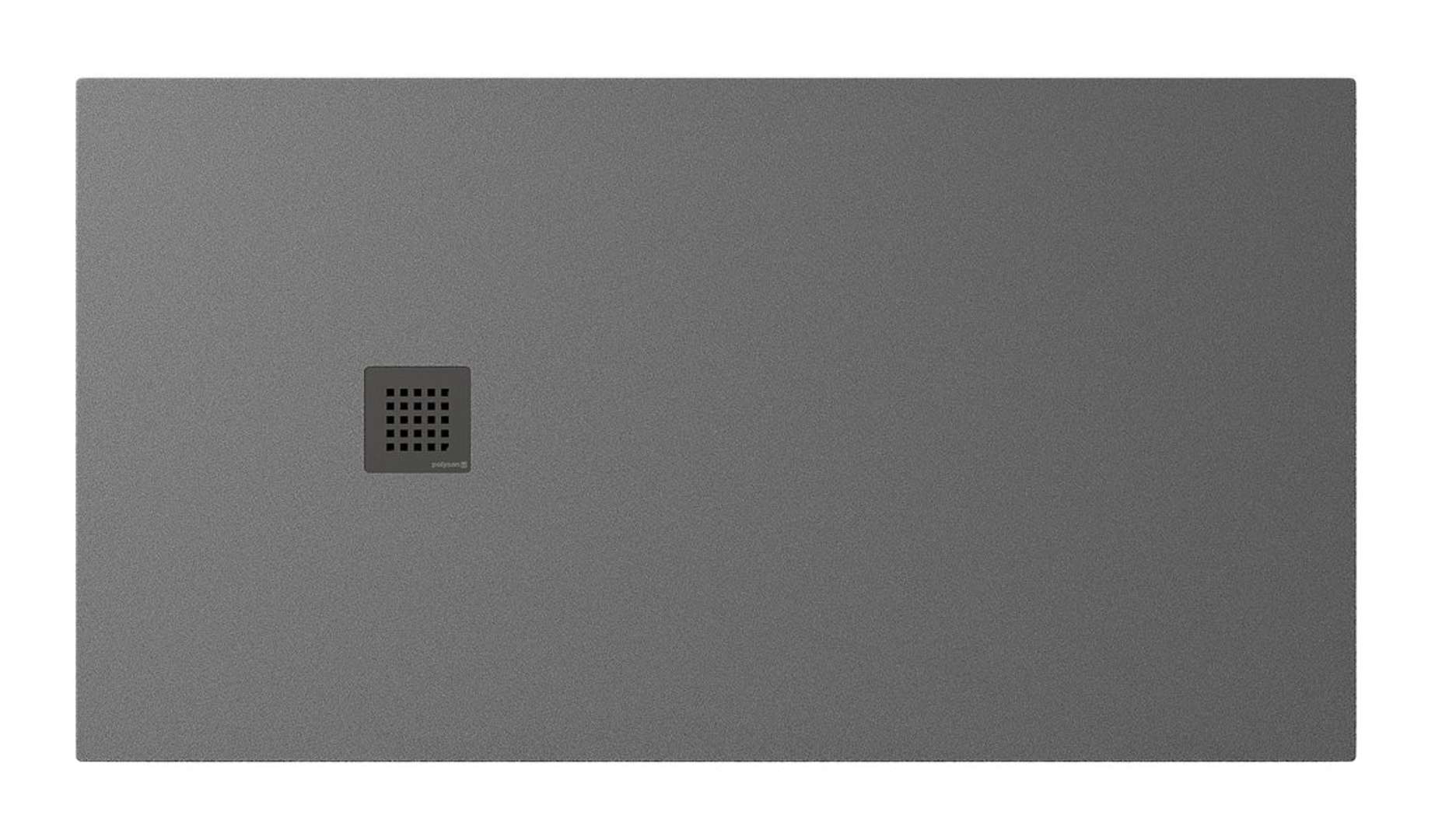 Polysan Tre - Neca Duschwanne 150x80 Cm, Mattgrau 84305.31