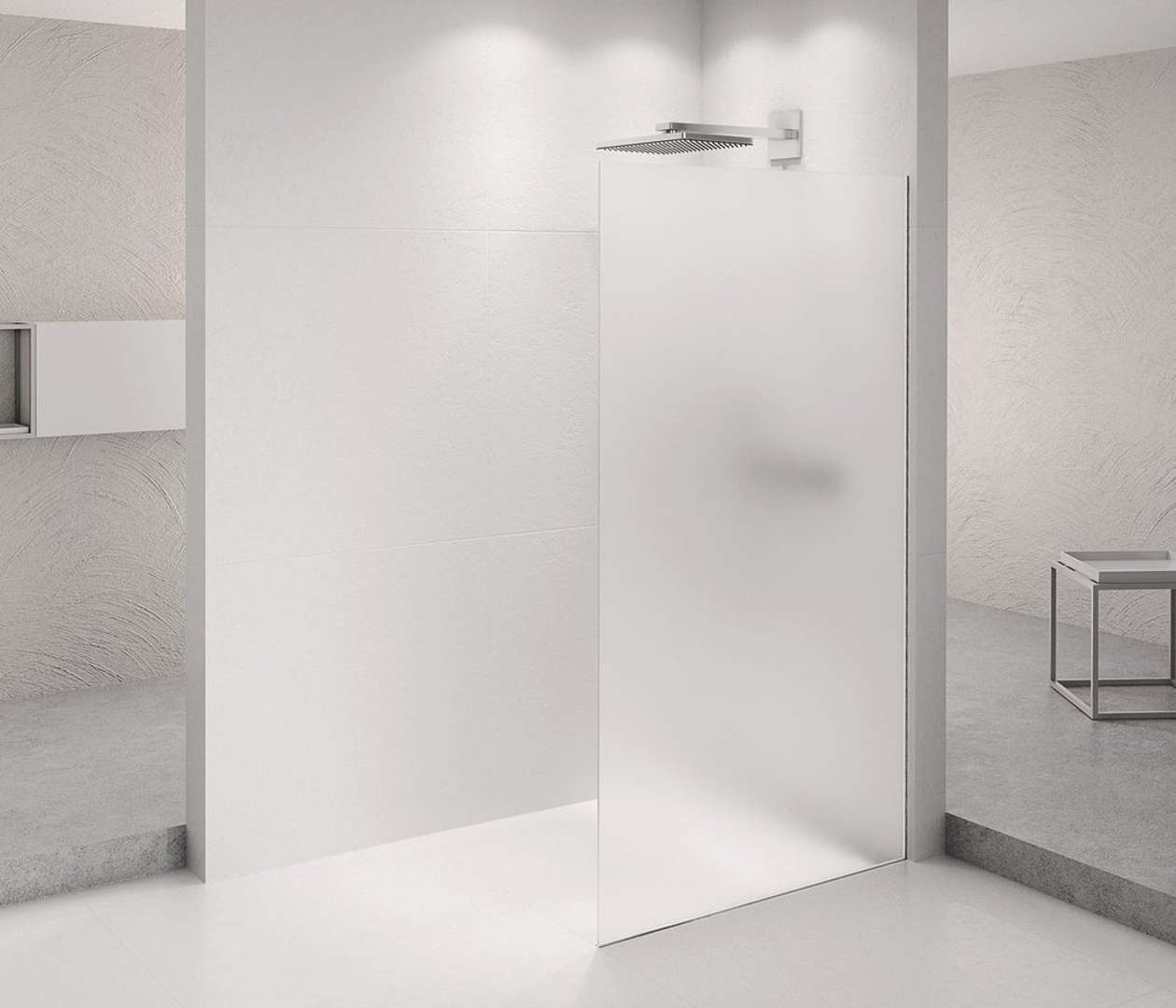 Polysan Architex - Duschwand 146,2 × 210 Cm, Antidrop, Mattes Glas/chrom Axc150mt