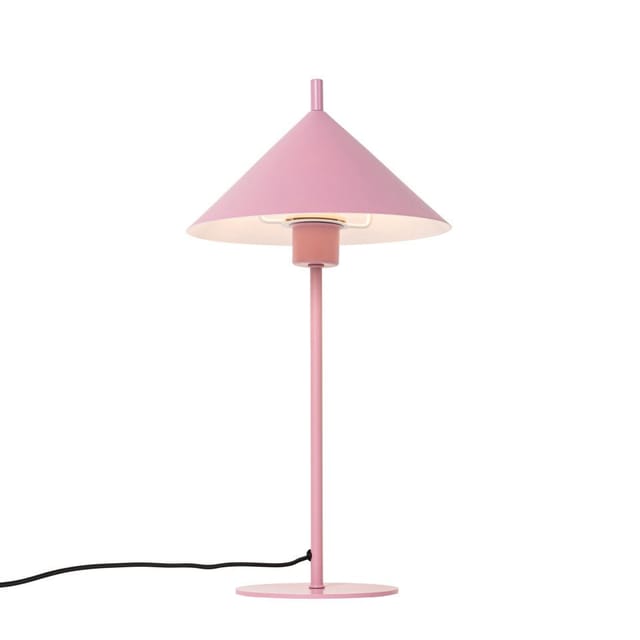 Qazqa Tischleuchte Triangolo, ohne Leuchtmittel, E27, Rosa, Design, Stahl, 1-flammig