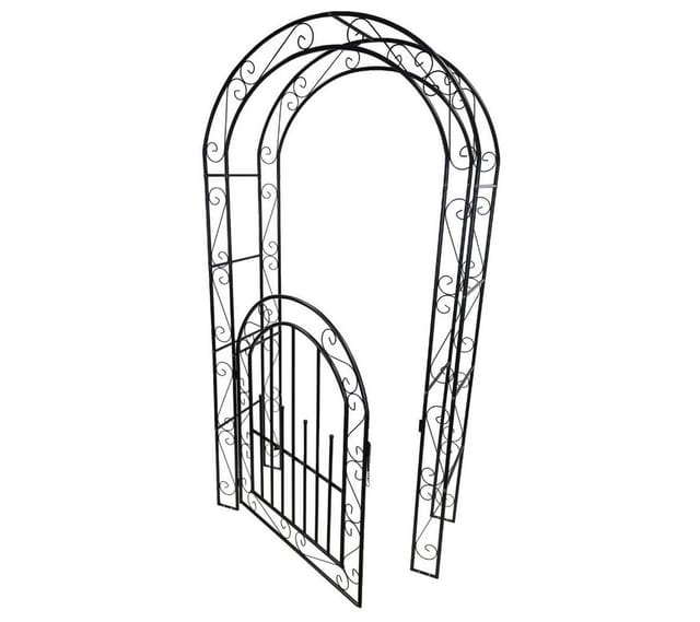 abc HOME Gartentor Rosenbogen, 2in1, mit Erdspießen, 215 cm H