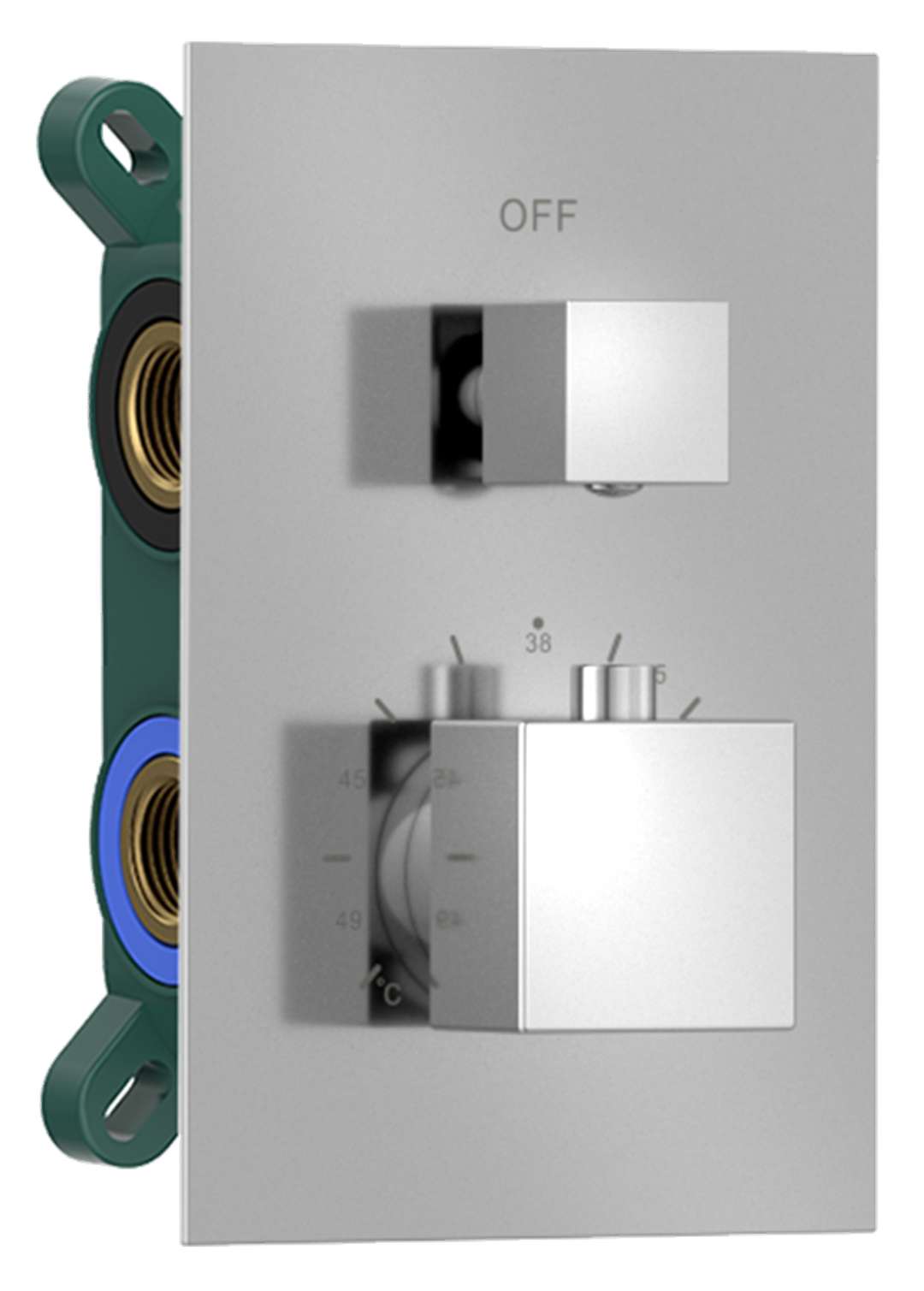 Sapho - Thermostatische Unterputzarmatur, Einbaugehäuse, Für 2 Verbraucher, Chrom 1102-32