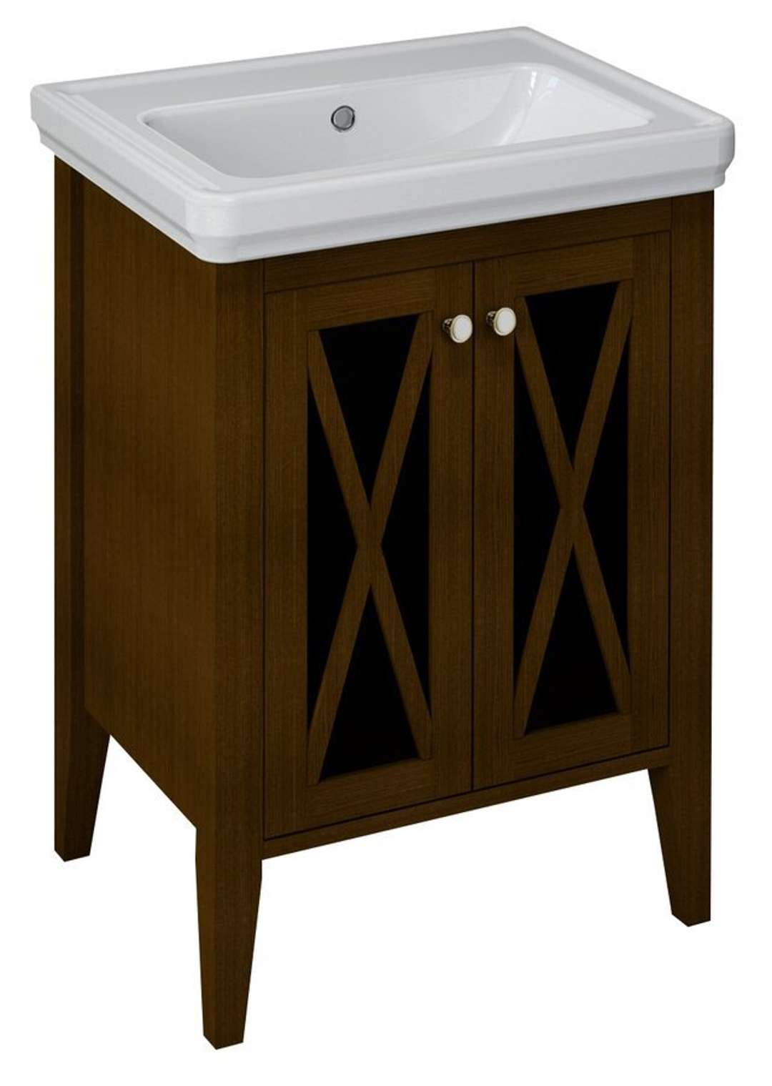 Sapho Cross - Waschtischunterschrank 55x81x43 Cm, 2 Türen, Buche Cr360