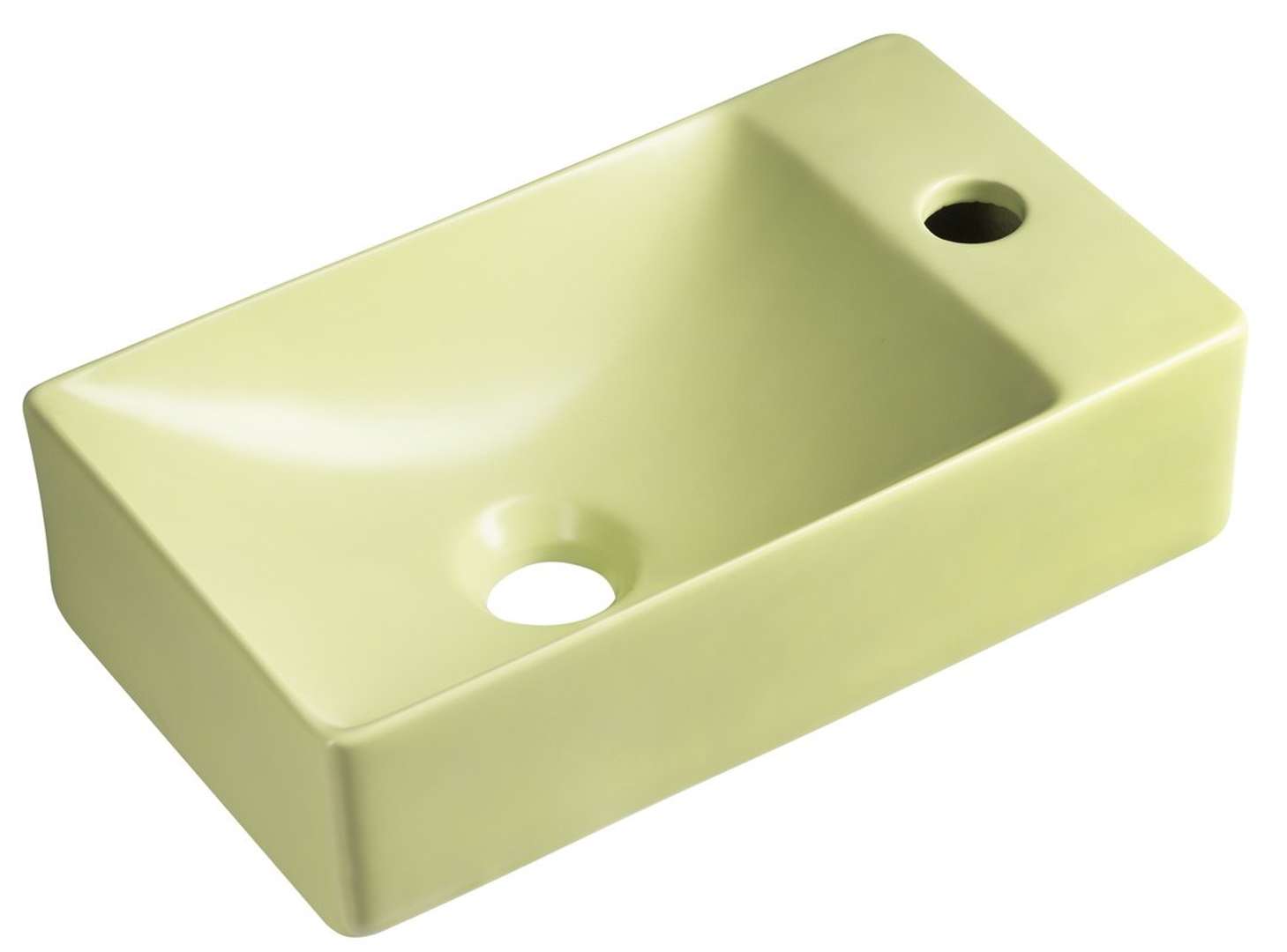 Sapho Small - Margitha Handwaschbecken 38x22 Cm, Ohne Überlauf, Mit Hahnloch, Pistaziengrün Mgt38223