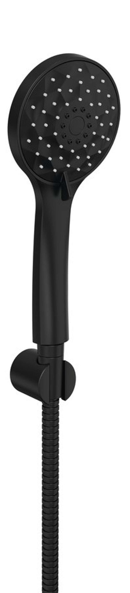 Sapho - Set Handbrause, Halter Und Schlauch, 4 Strahlarten, Schwarz Matt 1204-61b