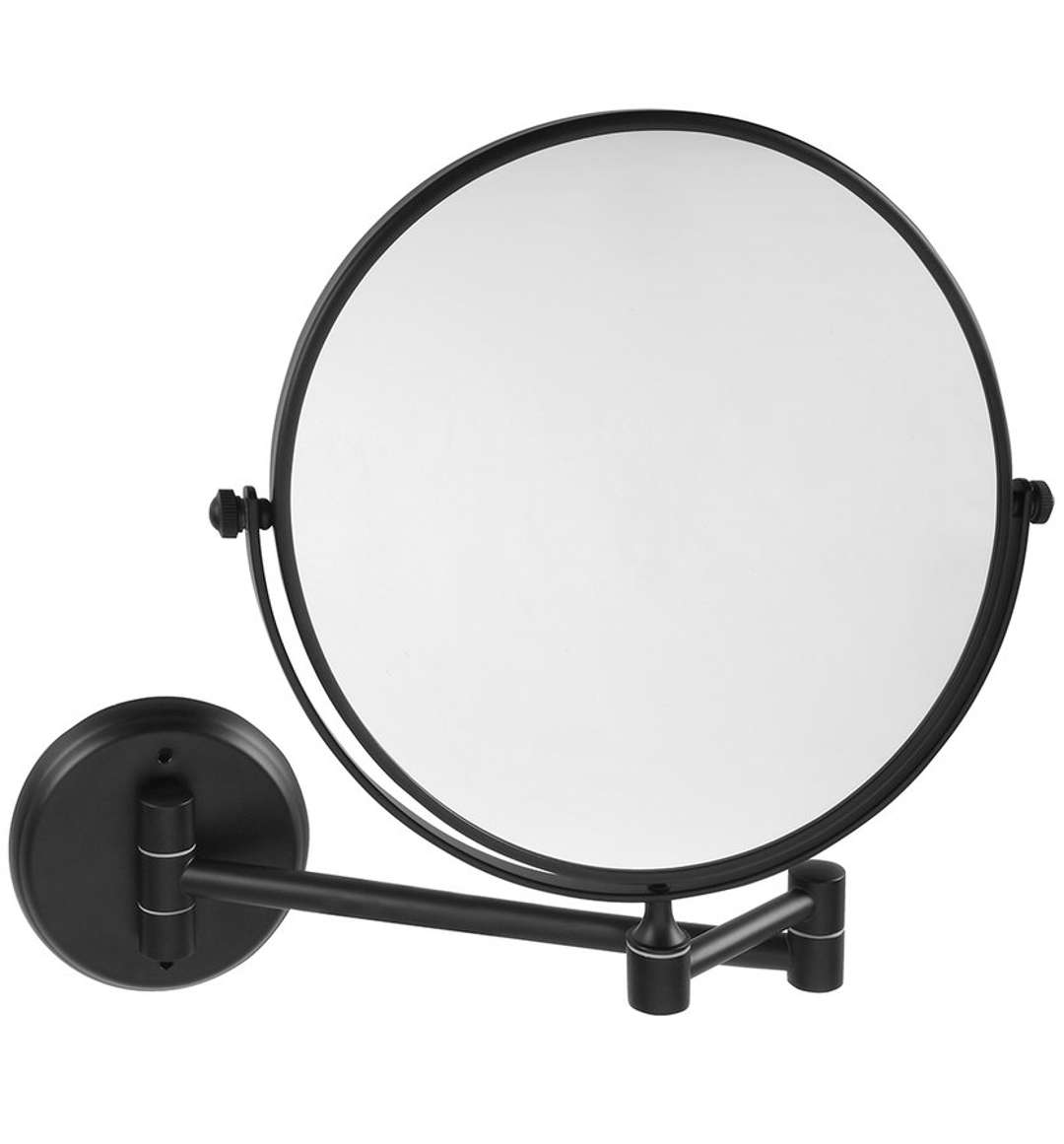 Sapho X-round - Kosmetik-wandspiegel Black E, Mattschwarz Xr010b