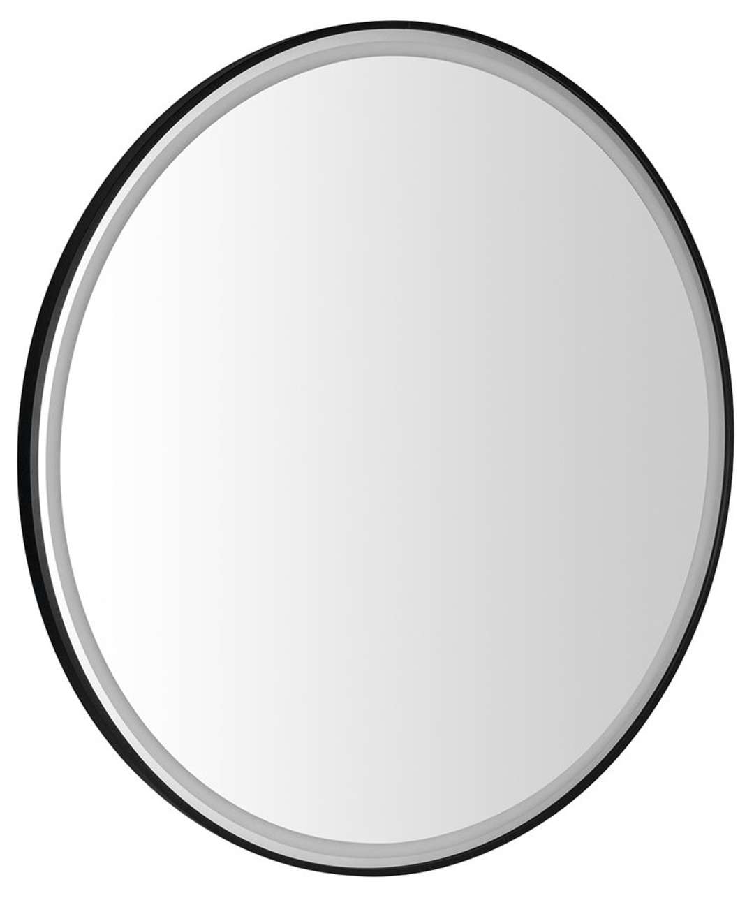 Sapho - Kadris Spiegel Mit Led-beleuchtung, Durchmesser 100 Cm, Mattschwarz Kd100