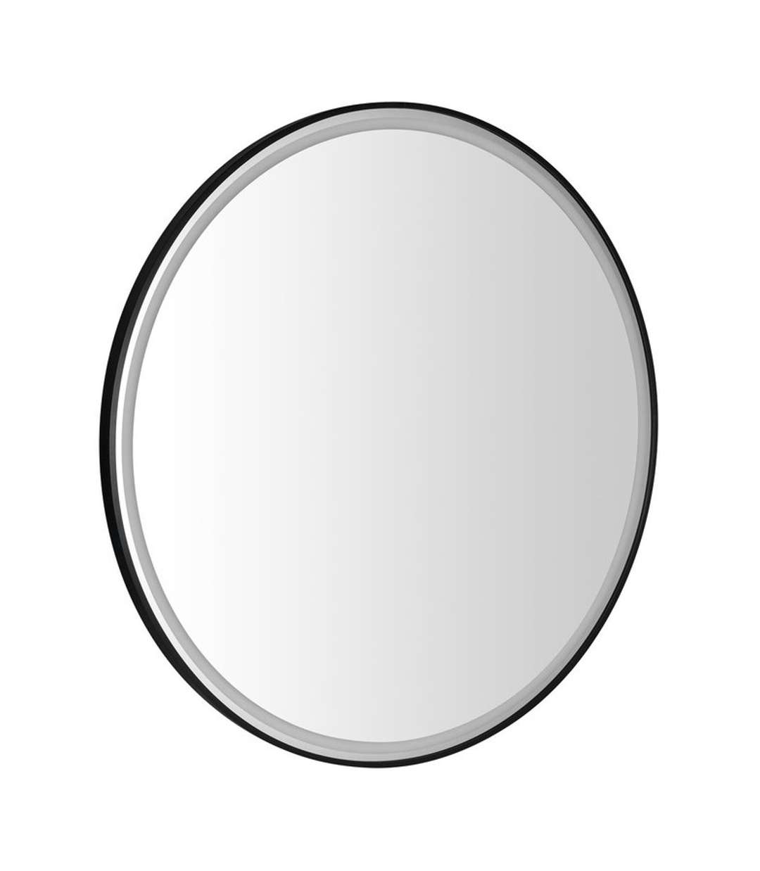 Sapho - Kadris Spiegel Mit Led-beleuchtung, Durchmesser 60 Cm, Mattschwarz Kd060