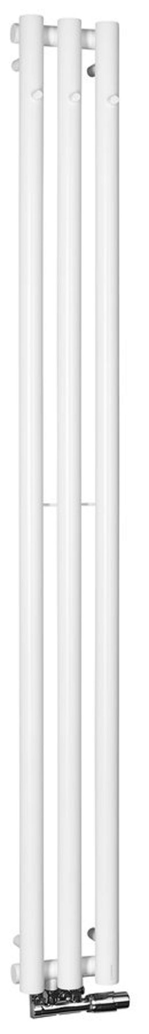 Sapho Pilon - Heizkörper 20 X 180 Cm, 3 Handtuchhaken, Mattweiß Iz127t