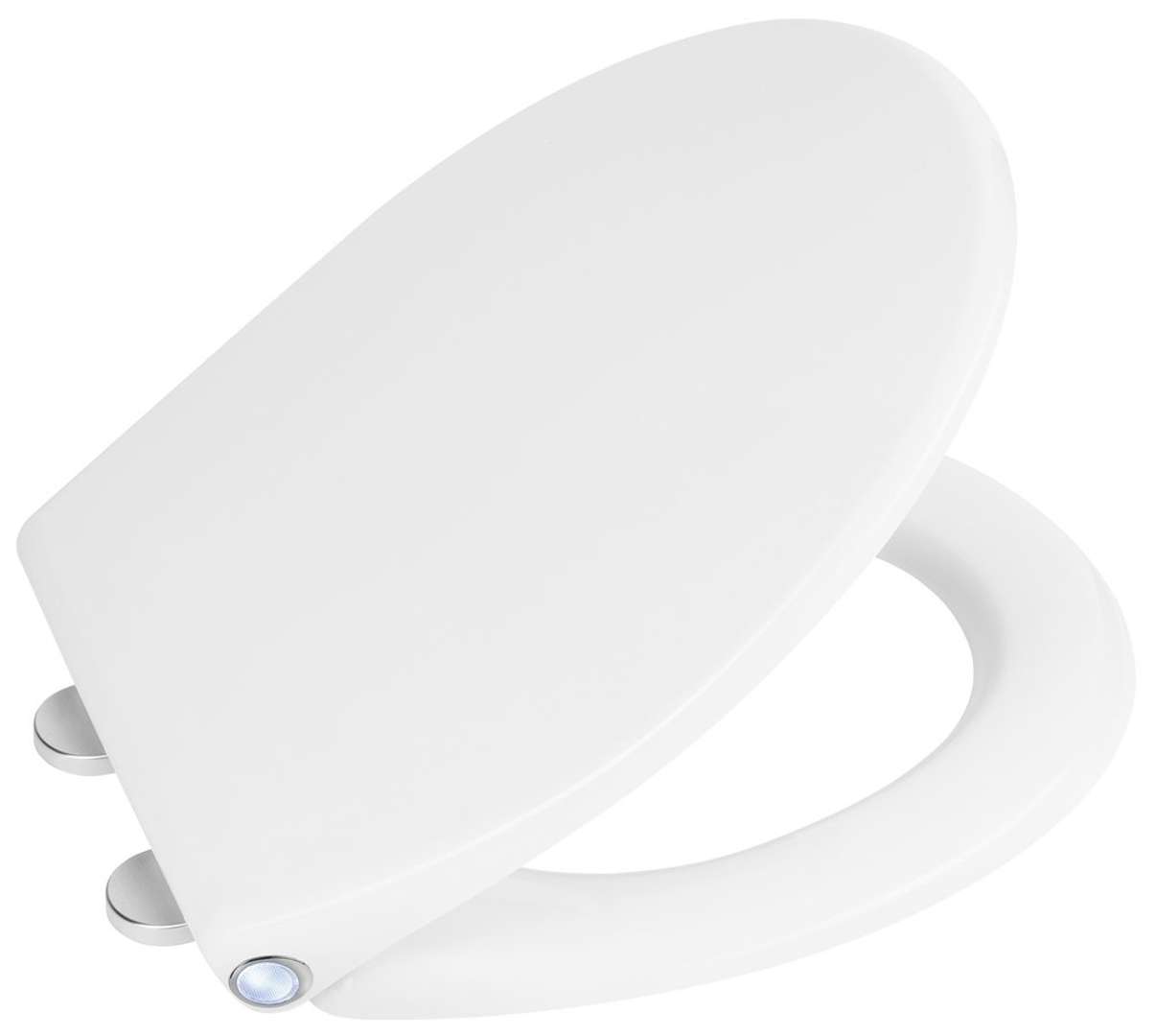 Sapho - Wc-sitz Pharo, Mit Led-hintergrundbeleuchtung, Soft Close, Easy Take, Weiß Wx1315