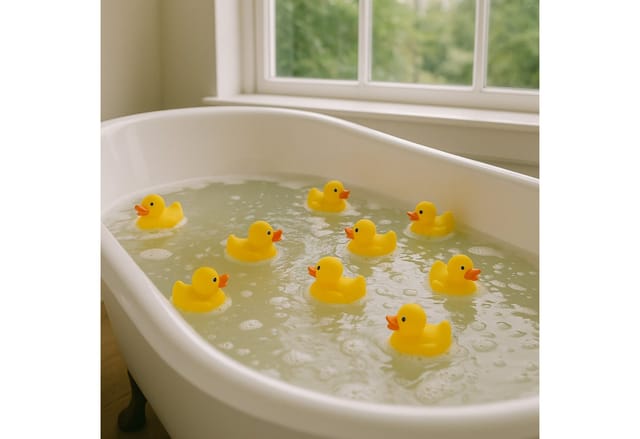 relaxdays Badespielzeug Badeente 3,5cm 48er Set