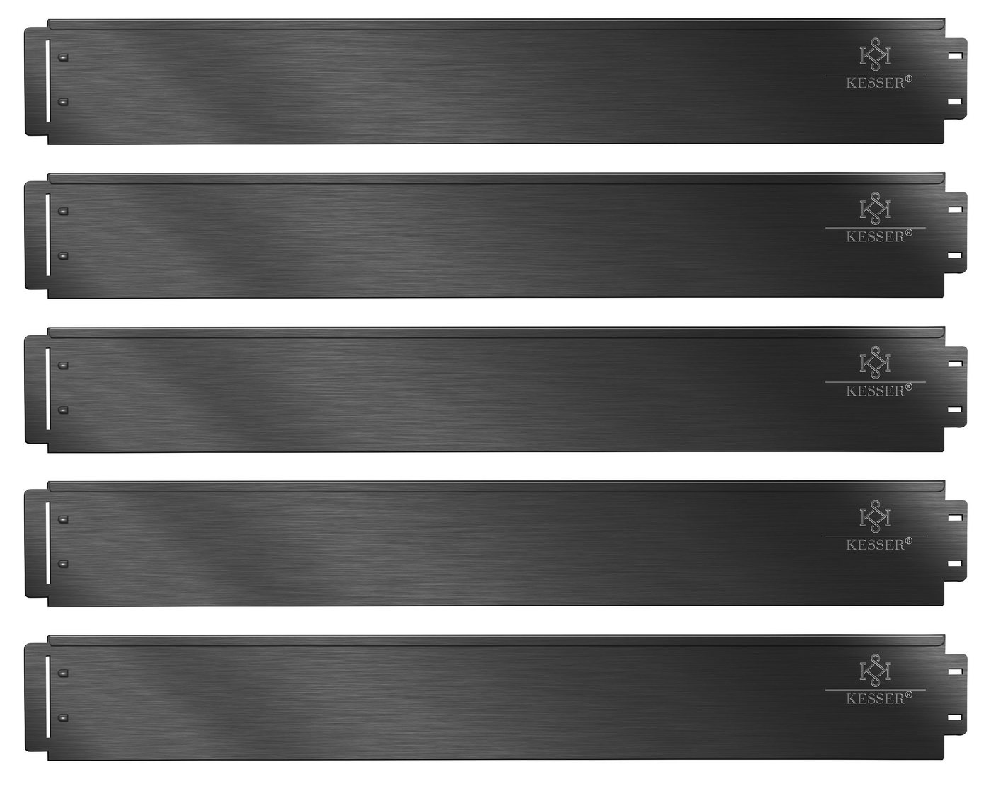 KESSER Rasenkante 5 bis 50m Beeteinfassung, Beetumrandung aus verzinkten Stahlplatten, LxH: 100x14 cm, als Metall Palisade, Beetbegrenzung & Mähkante geeignet