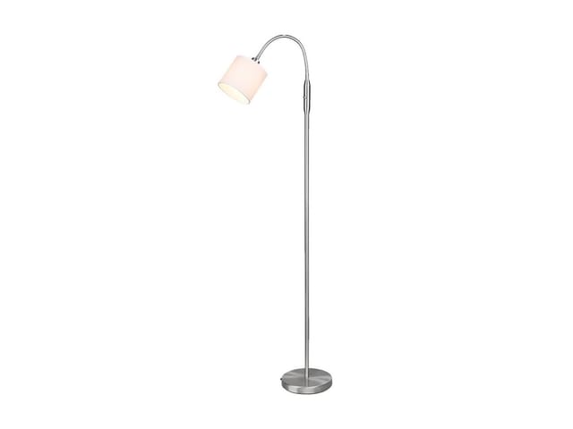 Reality Leuchten LED Stehlampe mit Flexarm & Stoffschirm, Höhe 130cm, Dimmfunktion, LED wechselbar, Warmweiß, kleine Lese Stehleuchte zum Lesen mit Schwanenhals, inkl. Leuchtmittel