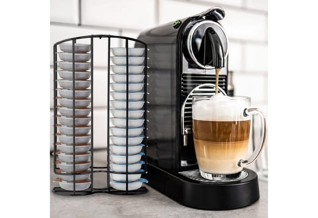 relaxdays Kapselhalter Tassimo Kapselhalter für 32 Kapseln, schwarz