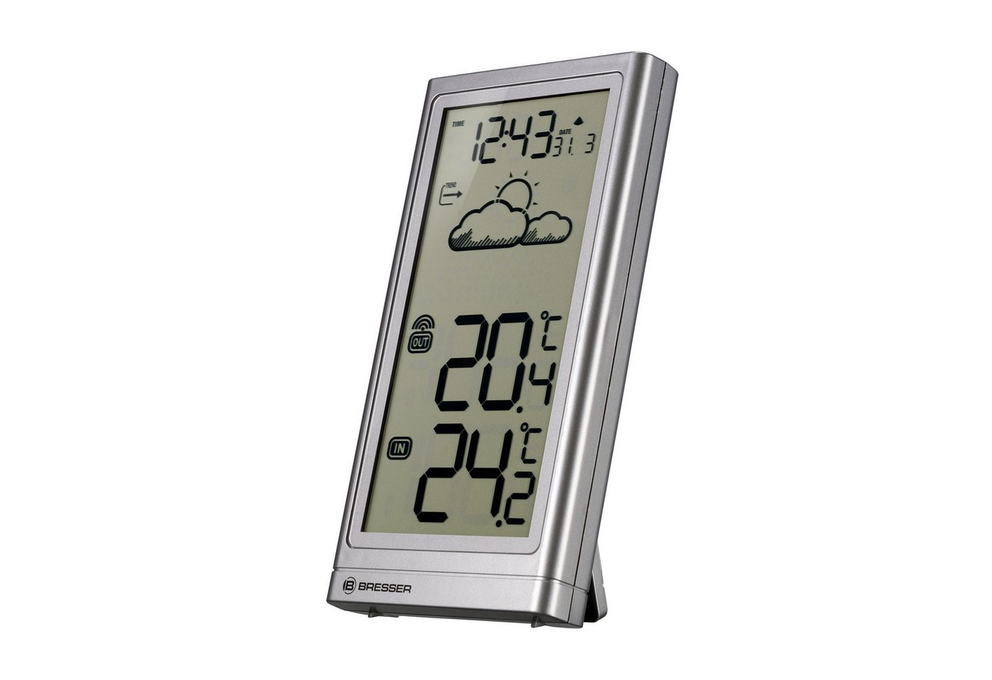 BRESSER Funkwetterstation Meteo Temp silber Funkwetterstation Bild 3