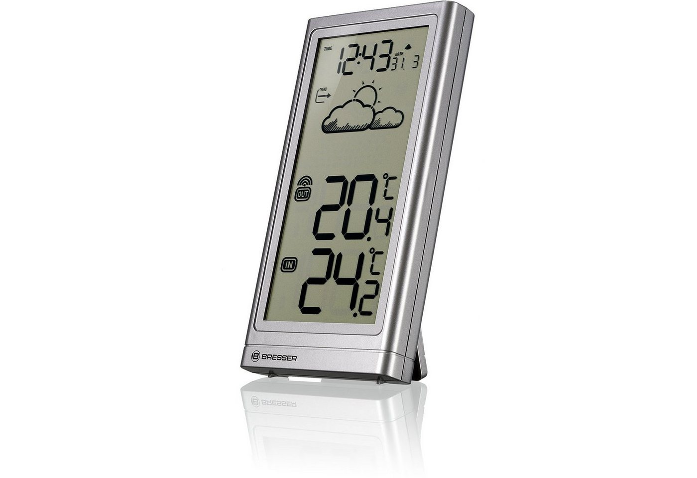 BRESSER Funkwetterstation Meteo Temp silber Funkwetterstation Bild 5