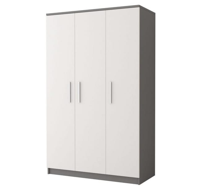 MOEBLO Drehtürenschrank MARSALA 3D (3-türiger Kleiderschrank für Schlafzimmer und Garderobe, Kompakter Schrank, Modernes Design und hohe Funktionalität) (B x H x T): 120x193x50 cm