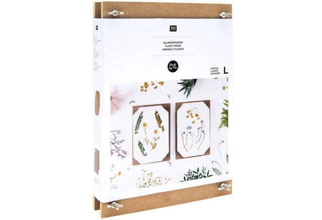 Rico-Design Verlag Bastelnaturmaterial Blumenpresse Blätterpresse Gräserpresse, Größe L: 21x30cm, Herbarium Bausatz