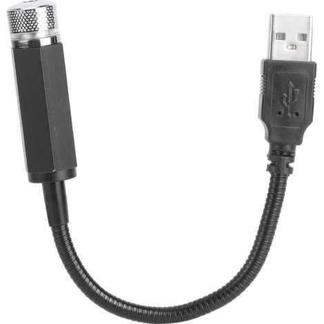 Tbest Verstellbarer Usb-ambienteprojektor Für Autodach, Dekorative Innenlampe Aus Aluminiumlegierung In Rot, Blau Und Lila (blau-violettes Licht).