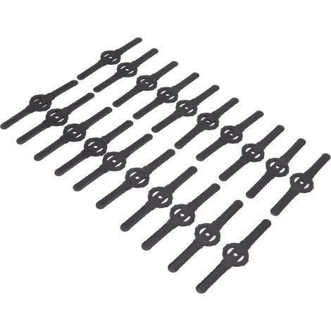 20 Stück Kunststoff-rasenmähermesser, Elektrische Gartentrimmer, Langes Messer, Rasenmäherzubehör, Schwarz