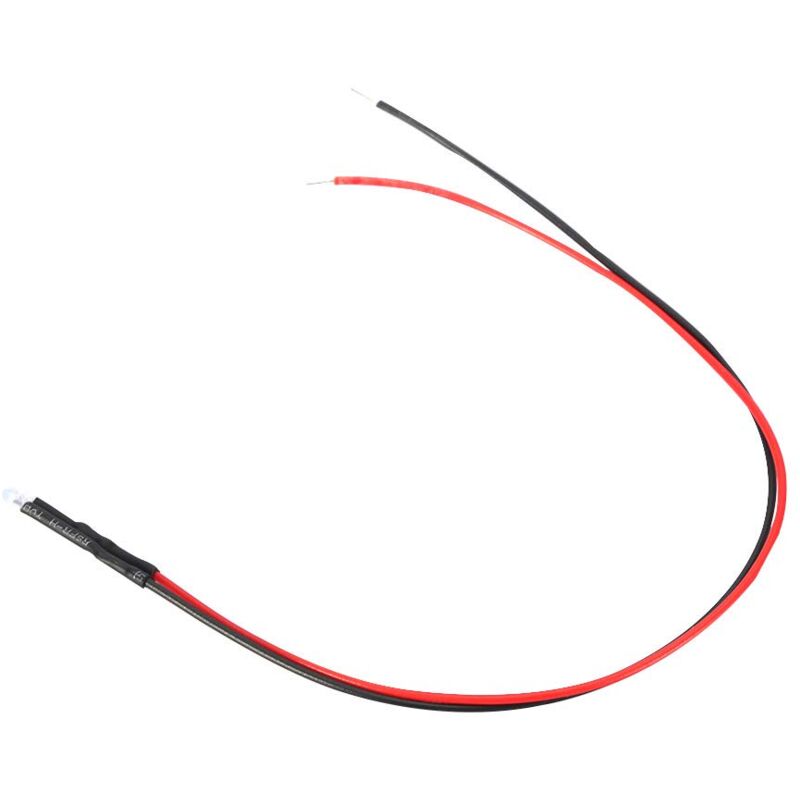 Fafeicy 10er-pack 12v 20cm Led-dioden, Energiesparendes Mehrfarbiges Led-lichtkabel, 3mm Durchmesser, 0,06w (rot)