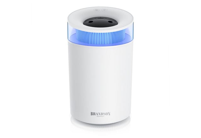 Brandson Luftbefeuchter Aroma Diffuser 2,5 L, Stimmungslicht, 2 schaltbare Dampfausgänge, 2,5 l Wassertank, mit Aromaöl-Fläschchen 10 ml, für Wohn- und Schlafzimmer, Yoga, Spa