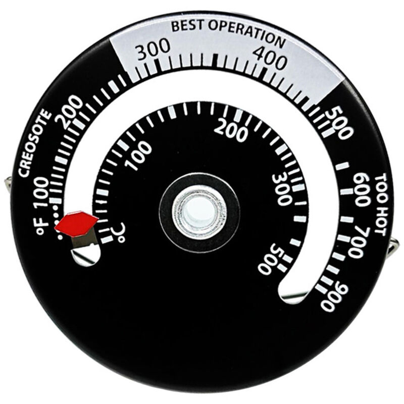 Magnetisches Thermometer Für Holzöfen Mit Sonde, Holzofenthermometer Mit Ventilator, Hochempfindliches Haushaltsthermometer Für Grills
