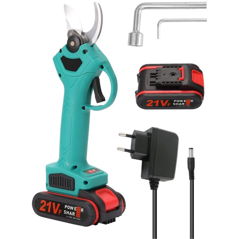 Aimoonsa – 21v Elektro-gartenschere – Schneidet Äste Bis 30 Mm – 2000 Mah Lithium-akku – Geräuscharmer Und Hocheffizienter Motor