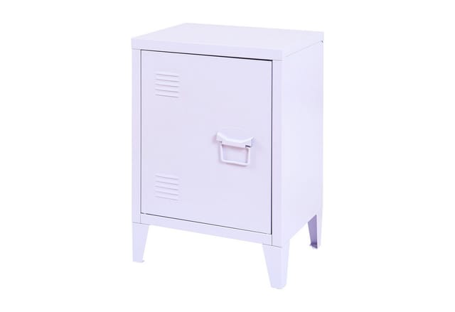 en.casa Nachtschrank »Inari« mit Türgriff rechts Stahl 57 x 40 x 30 cm Lila