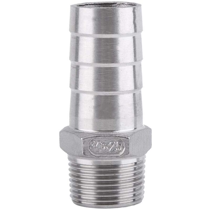 Schlauchanschluss, Stacheldraht, Gewinde, Adapter, Dfe-schlauch, Edelstahl, Ss304, 1/8 Zoll 3/4 Zoll (3/4 X 25 Mm)