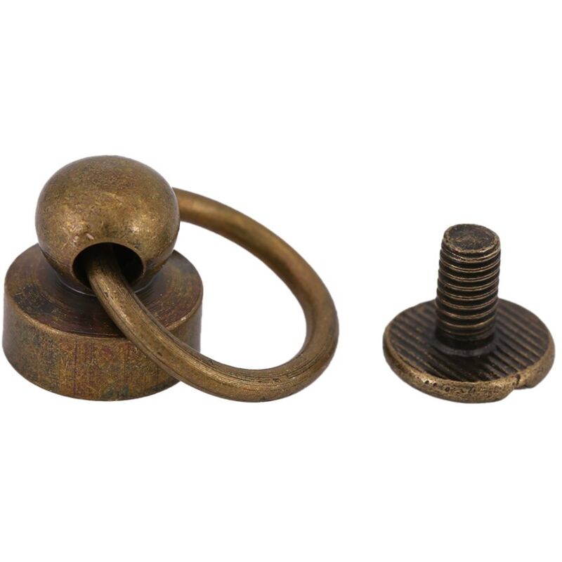 Packung Mit 20 Runden Messingnieten Für Diy-projekte, Lederarbeiten, Metallnieten, Schnallen, Schrauben, Nägel Für Lederarbeiten, Geldbörsenverzierung, Handyhüllen, 9 Mm (bronze)
