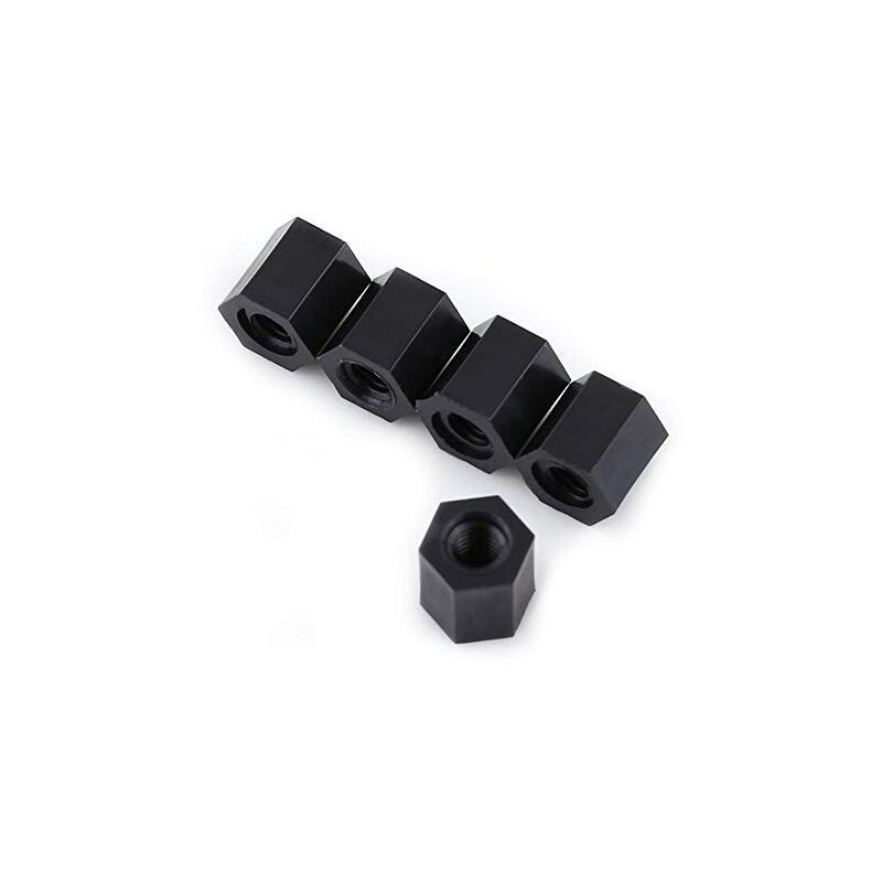 Packung Mit 100 M3 Nylon-innengewinde-distanzschrauben, Sechseckig, Schwarz (m3 X 5)