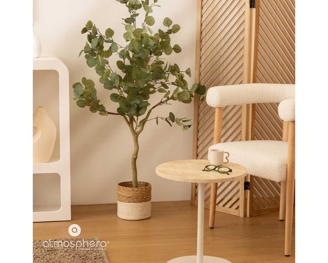 Kunstpflanze Künstliche Eukalyptuspflanze, 127 cm Zimmerpflanze, Atmosphera Créateur d'intérieur, Höhe 127 cm