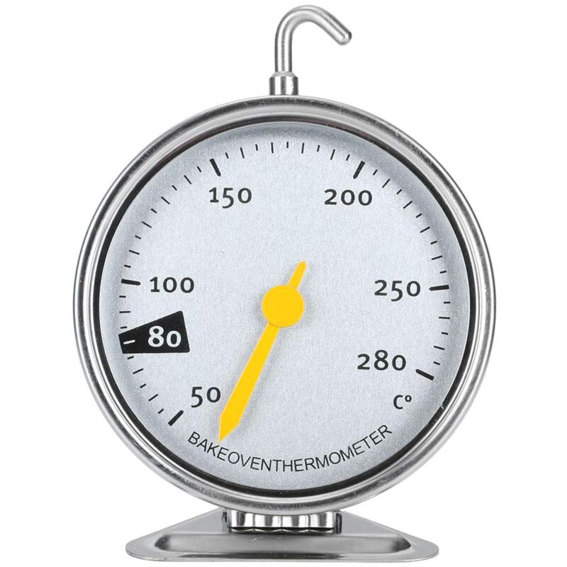 Großes Edelstahl-ofenthermometer Mit Großem Zifferblatt Und Haken, Kochthermometer Für Küchenherde 50-280 °c