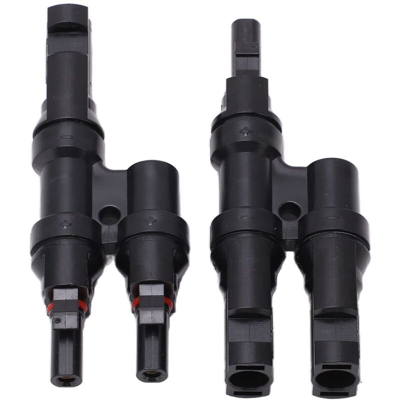 Solar-abzweigverbinder, 2 Stück, 50 A, Wasserdicht, 1 Auf 2 Stecker/buchse, Y-abzweig-paralleladapterkabel, Drahtsteckerwerkzeug, Unterstützt Den Anschluss Von 14 Awg Bis 10 Awg Solarkabeln