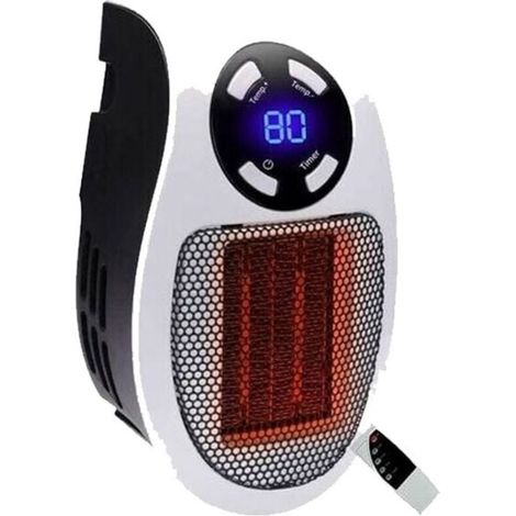 Aimoonsa – 500-w-keramik-heizlüfter – Mini-heizgerät Mit Thermostat Und Timer – 180° Drehbarer Stecker Für Kleine Räume