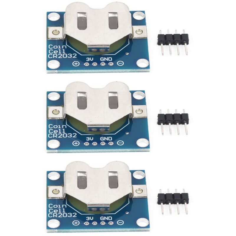 3-teiliger Batteriehalter, Montageplatte Für Knopfzellenbatterie, Batteriehaltermodul Mit 2,54 Mm Kontaktstift Für 20 Mm Cr2032 Knopfzellenbatterie