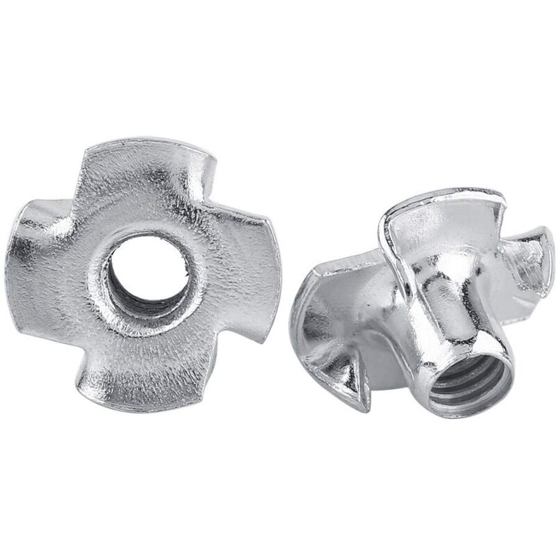 Zoternen T-muttern, Sortiertes Schraubenset M3/m4/m5/m6/m8, Vierkantige Kohlenstoff-zink-t-muttern Für Handwerker Und Heimwerker, Holzbearbeitung Und Möbelbau (m4 50 Stück)